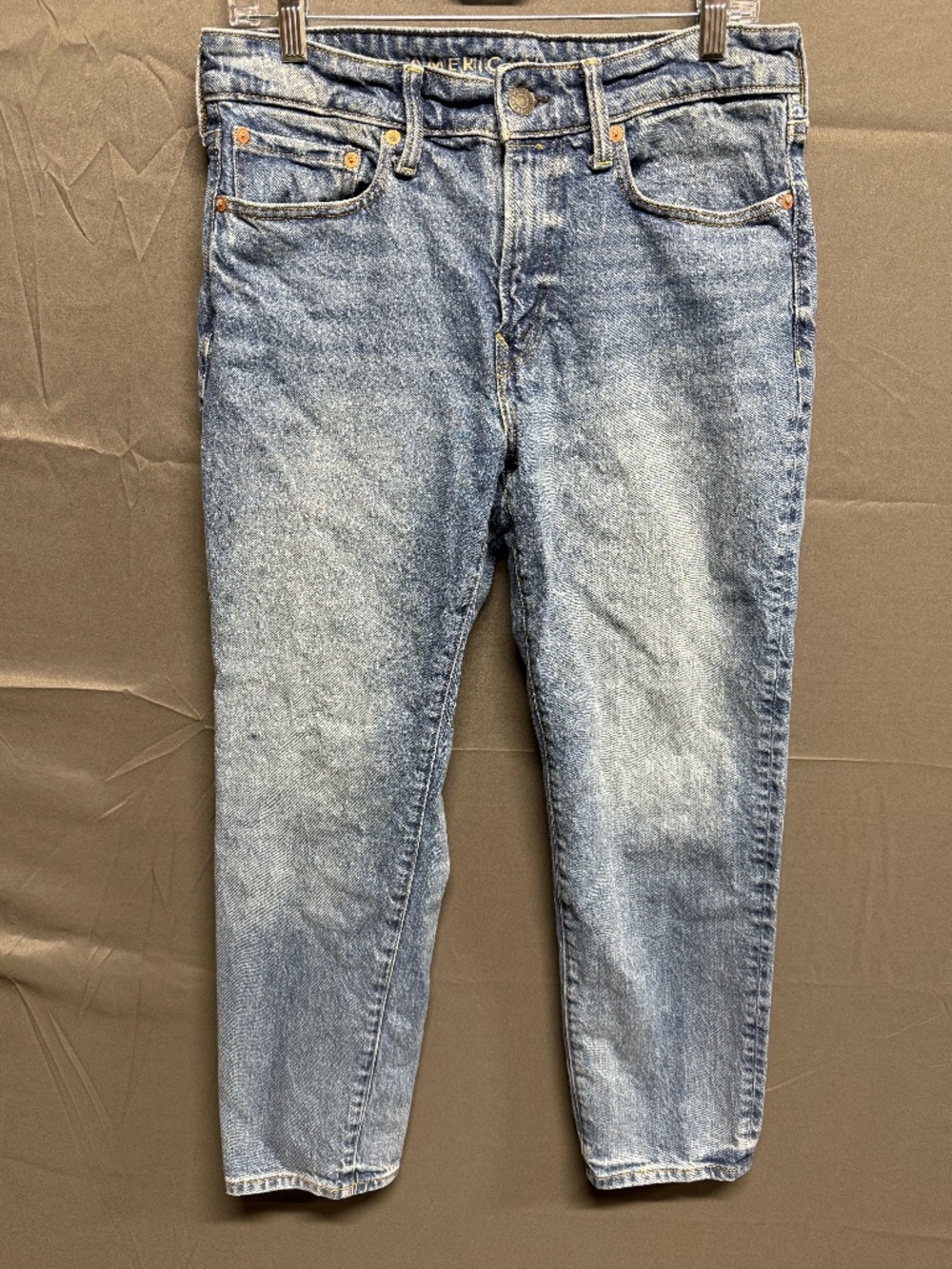 American Eagle Men's Slim Straight Jeans Blue EasyFlex Denim